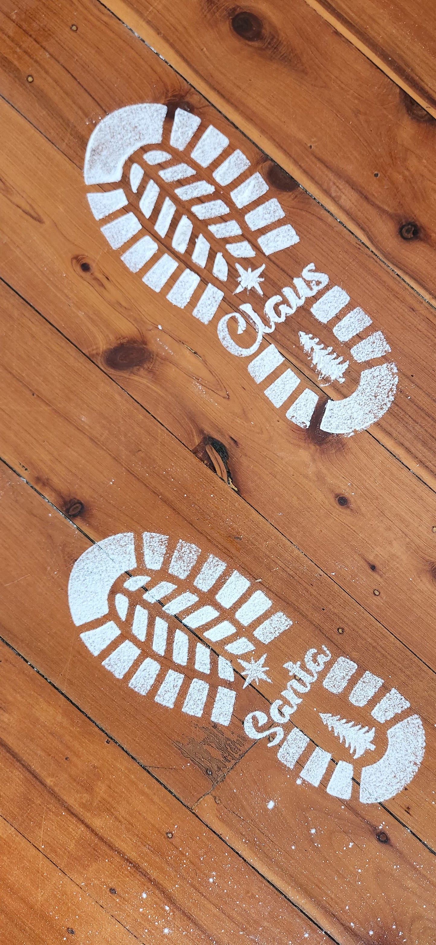 Santa Footprint stencils