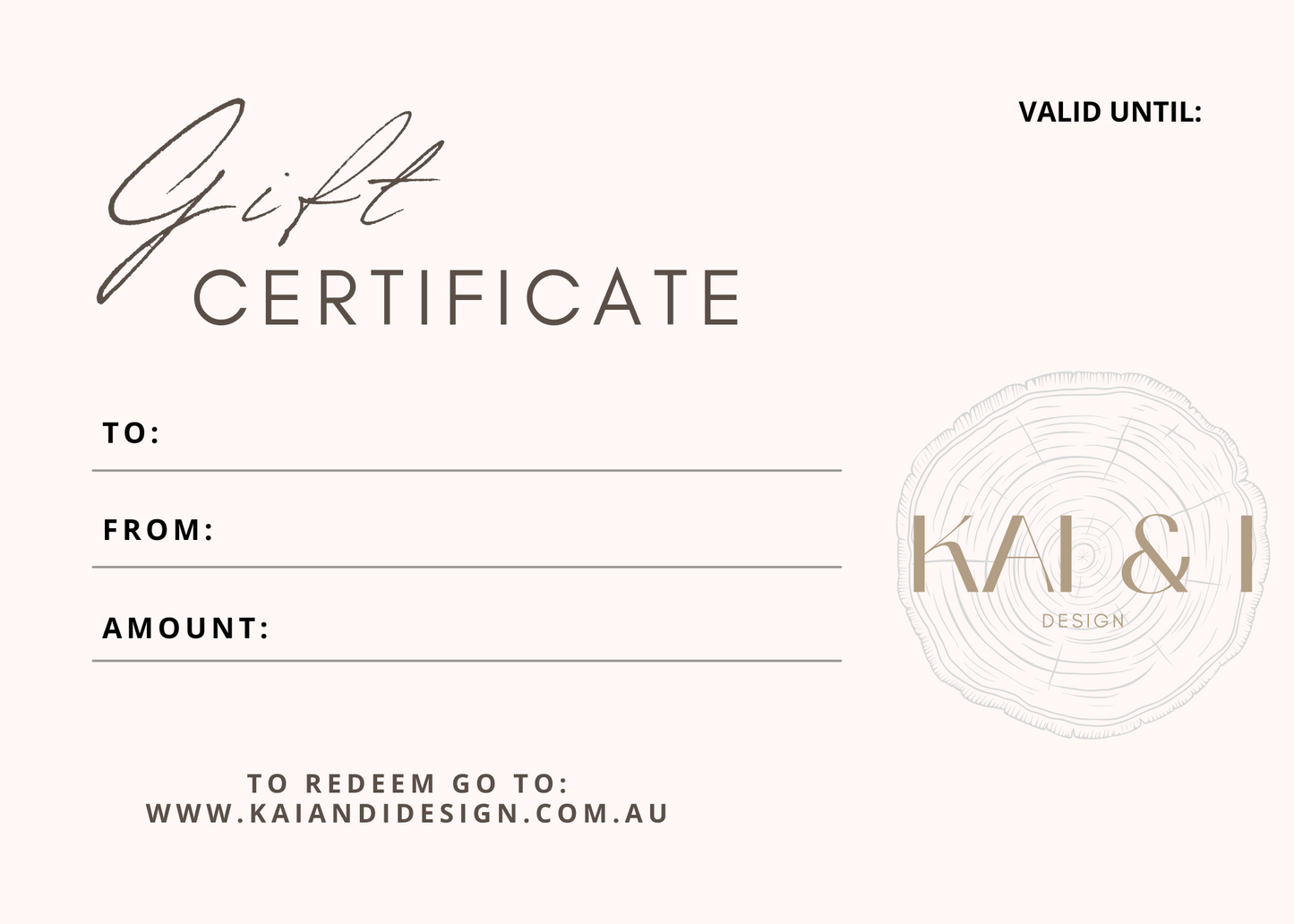 Kai & I Design E-Gift Card