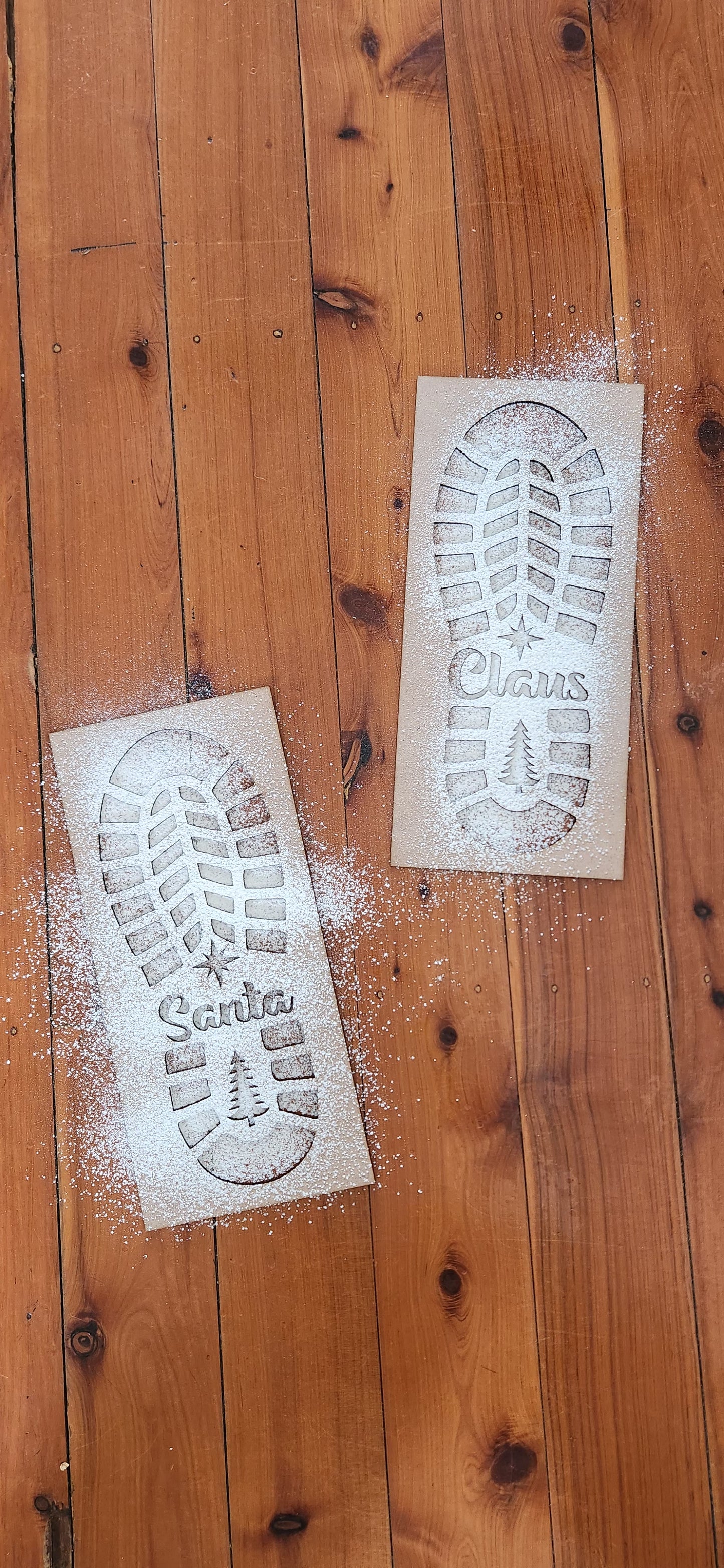 Santa Footprint stencils
