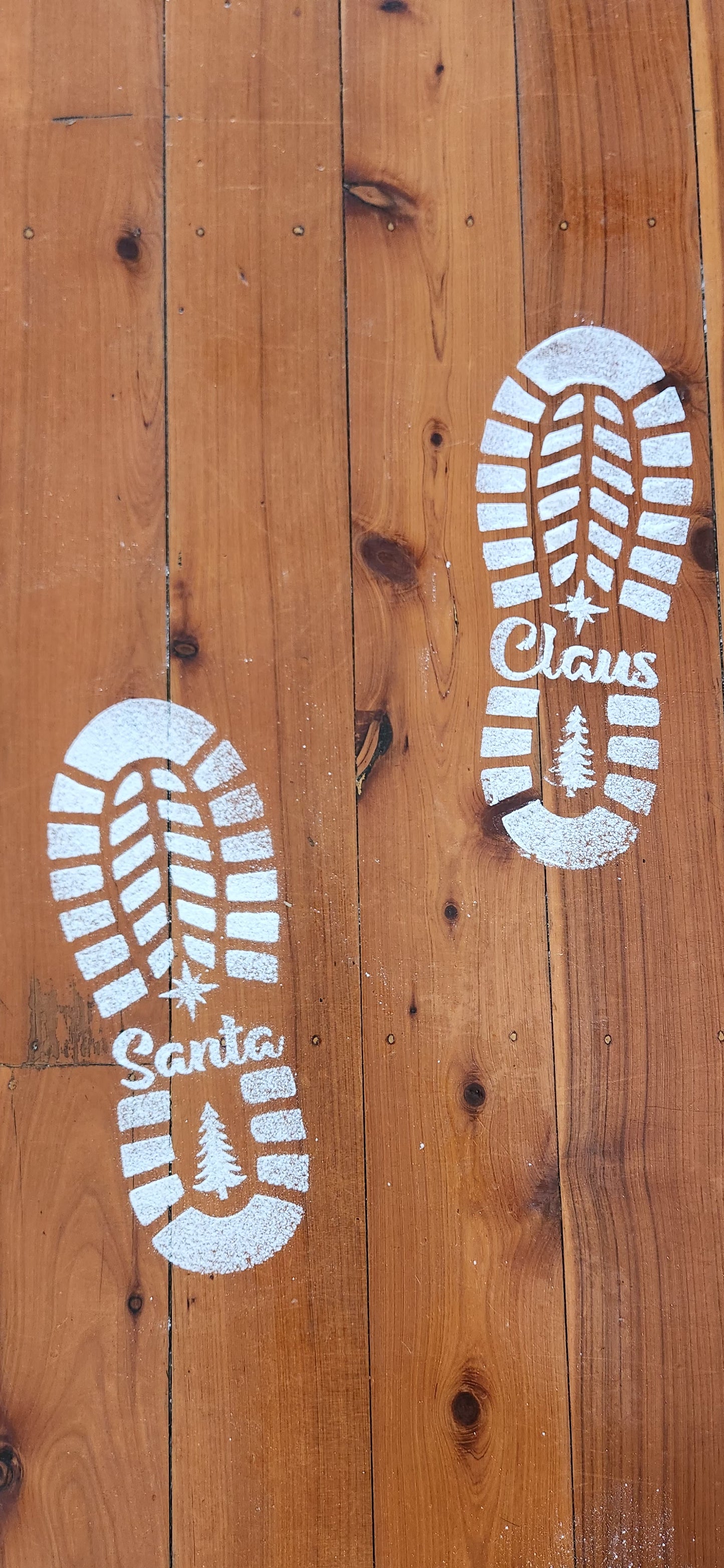 Santa Footprint stencils