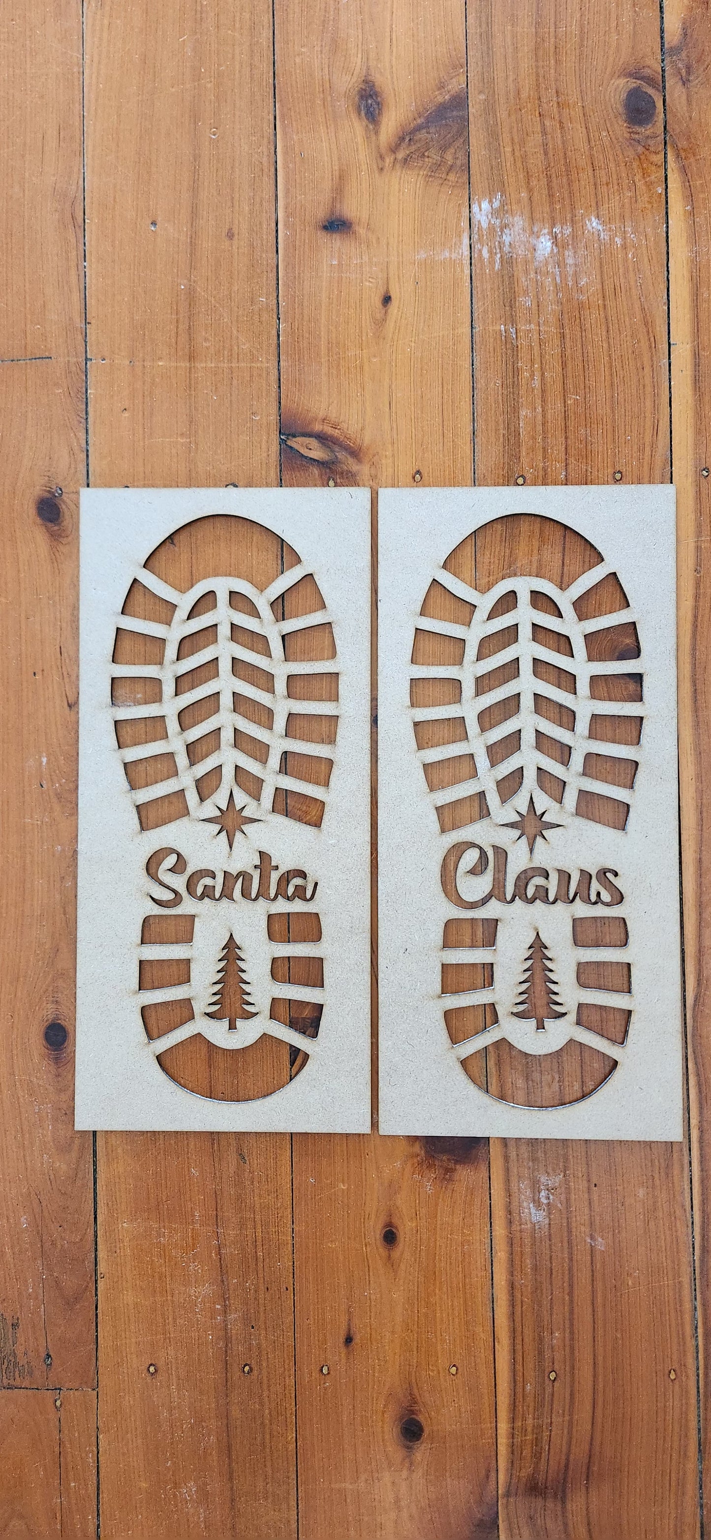 Santa Footprint stencils